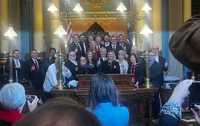 Republicans Cast MI's 15 Electoral College Votes For Trump In Red And Jolly Ceremony